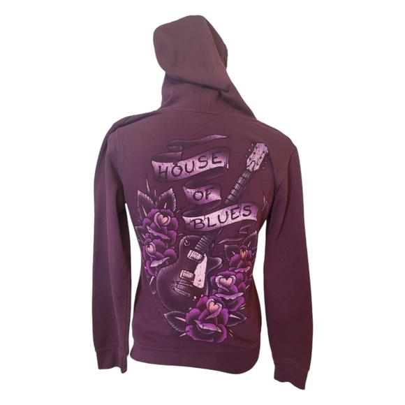 House of Blues Purple Hoodie Jacket Size Small - Picture 3 of 5
